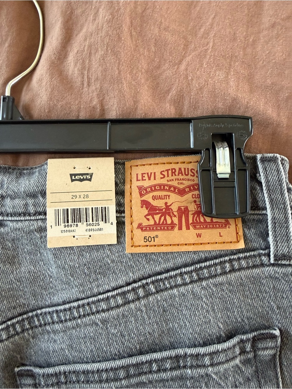 Levi’s Women’s Gray Black 501 Original - Picture 3 of 3